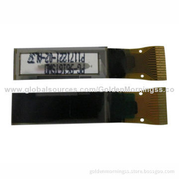 0.69'' OLED display module, 96 x 16 px resolution, white characters in black background